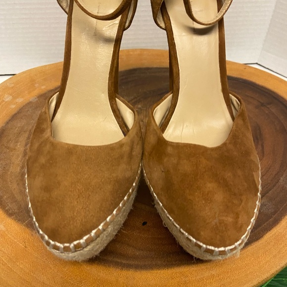 Zara Soft Suede Espadrilles platform Ankle Strap Heels - Picture 5 of 13